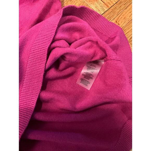 Sioni Milano Sequin Sleeve Sweater Crew Neck Knit Fuschia Pink Womens XL NWT - Picture 5 of 6